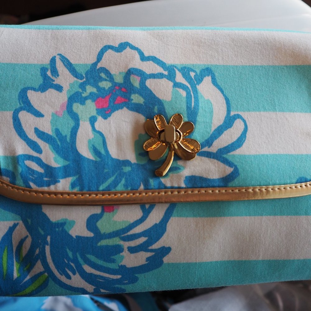 Lucky Charms stripe clutch